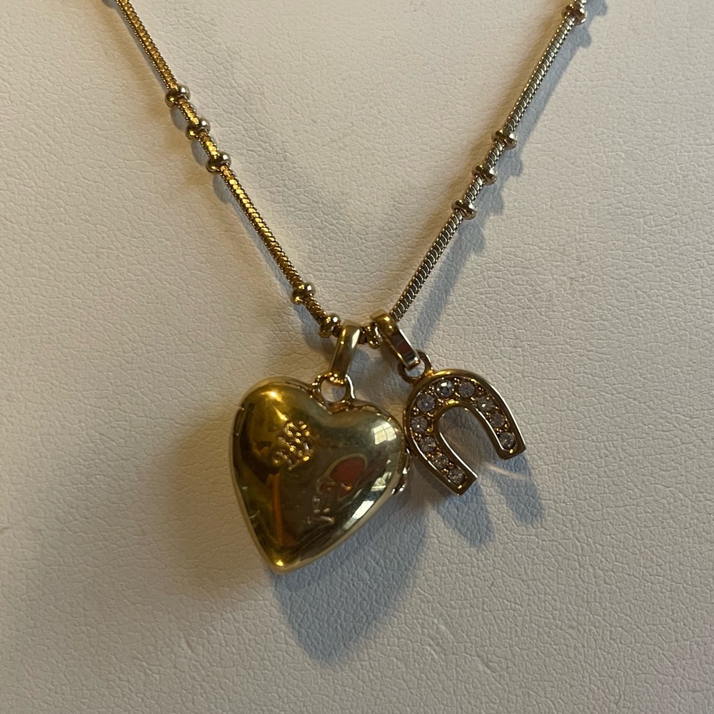 Saint Laurent Heart & Horseshoe Necklace - Picture 3 of 5